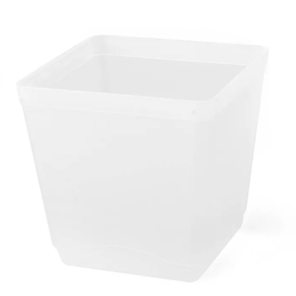 4pk NEW White/Clear Cube Utility Storage Bins 88oz. 6”x6” - Picture 3 of 3